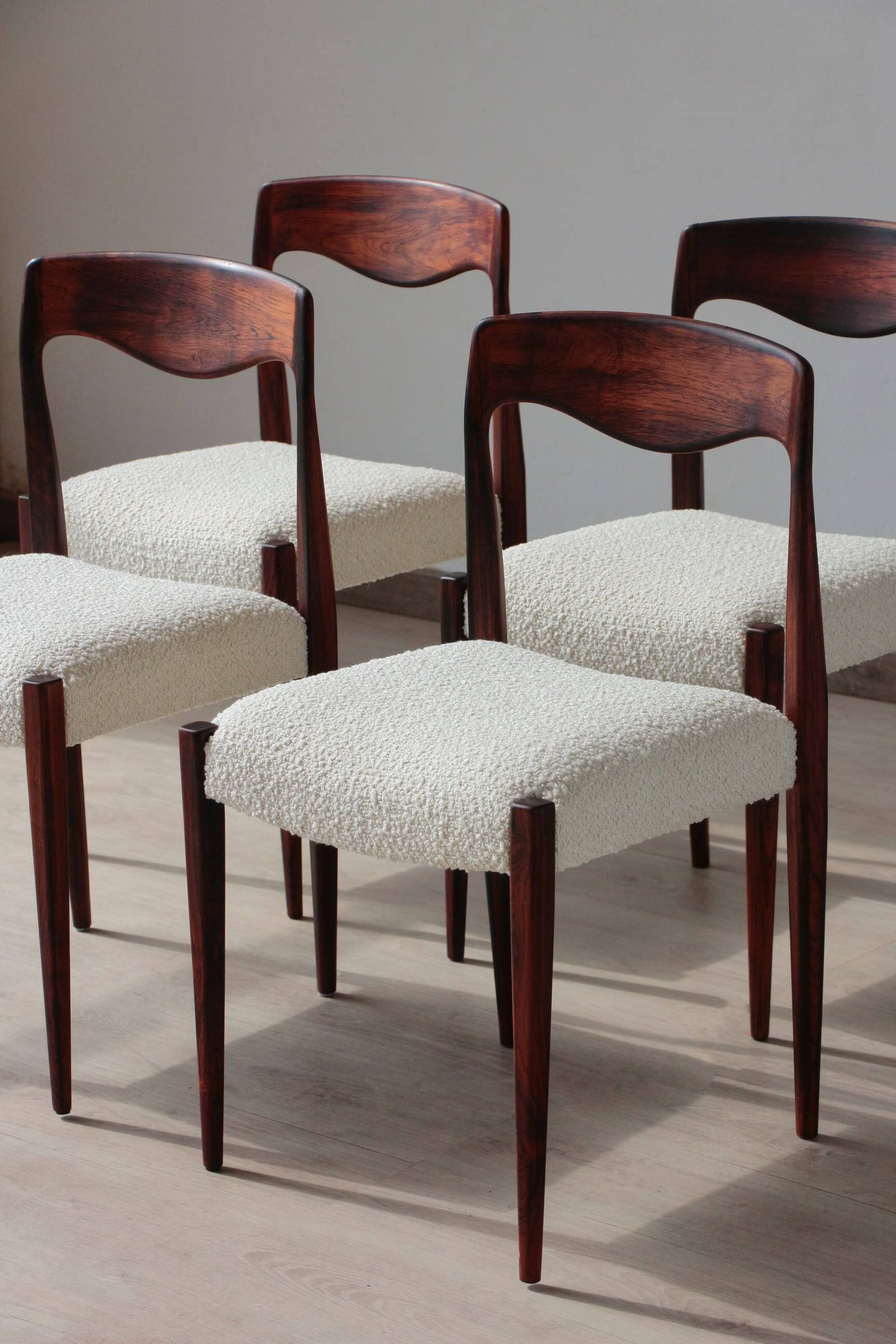 Set of 4 Scandinavian rosewood chairs – Otto Møller style | Vintage
