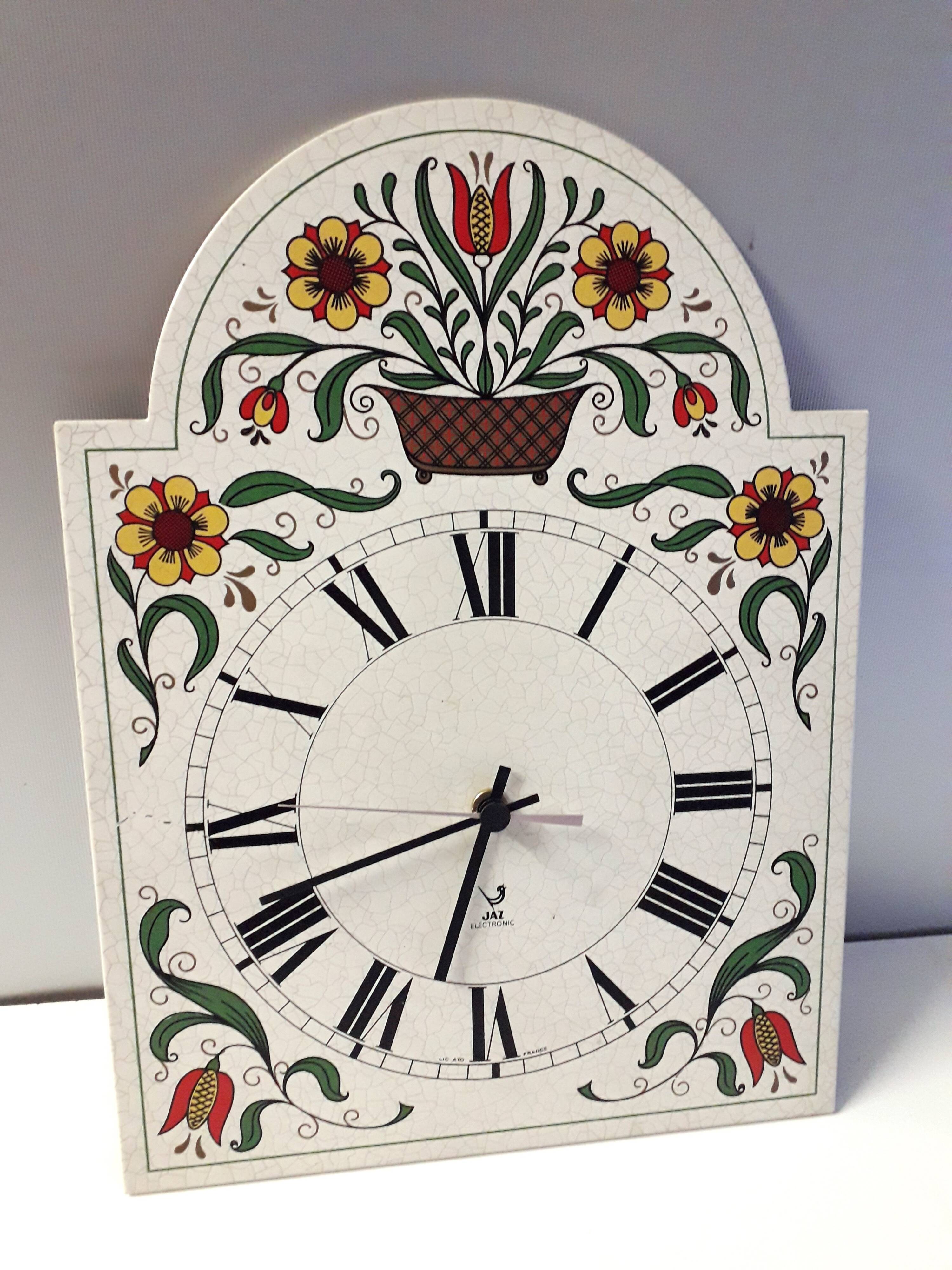 Vintage wall clock - JAZ - metal - 1960-70
