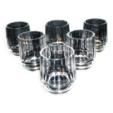 Set of 6 ART DECO glasses cut glass alcohol tumbler Czechoslovakia