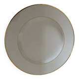 White porcelain dinner plates with a golden thread