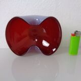 Red and Lilac Sommerso Murano Glass Bowl or Ashtray, Italy, 1960s