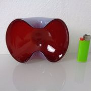 Red and Lilac Sommerso Murano Glass Bowl or Ashtray, Italy, 1960s