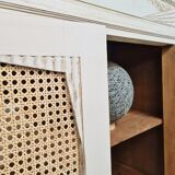 Art Deco wardrobe revisited Shabby chic style with two rattan canning doors