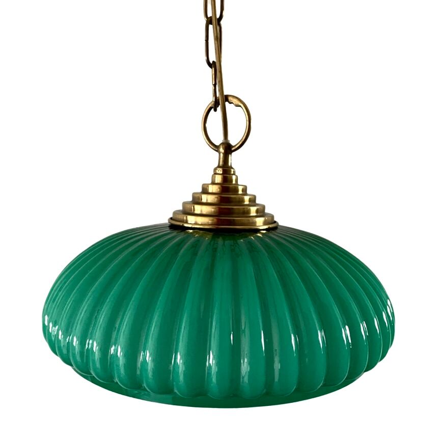 Green opaline chandelier
