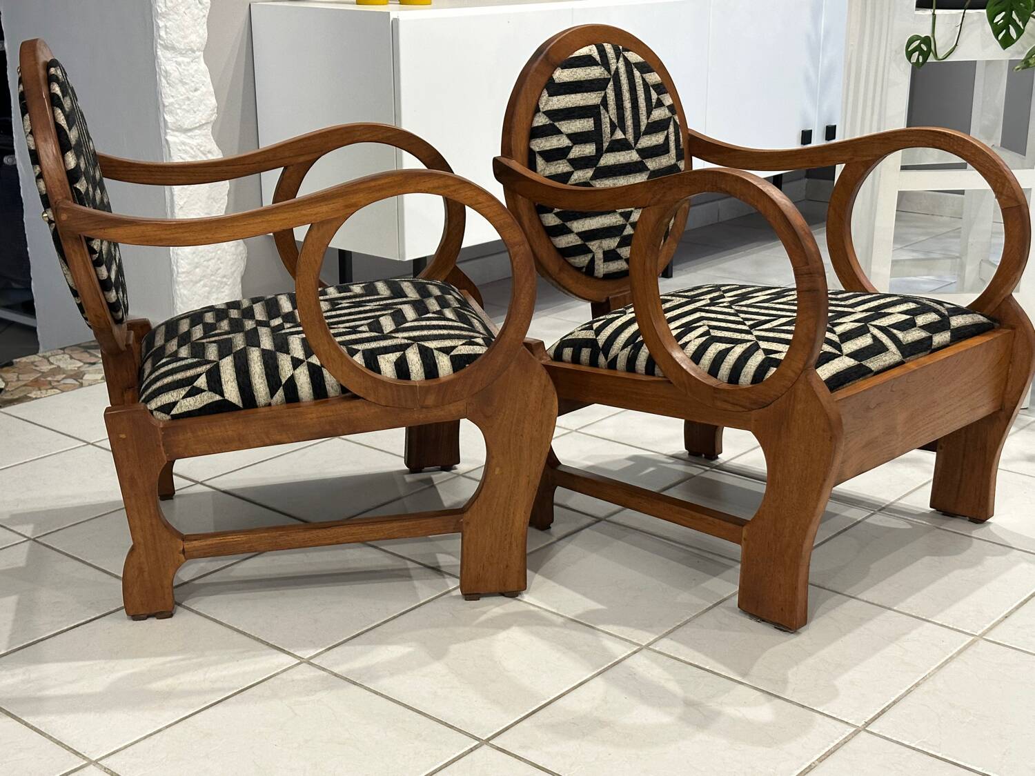 Pair of Art Deco armchairs by Hungarian designer Lajos Kosma, 1930s