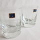 Deux verres à whisky en cristal taillé (cristallerie de haute bretagne)
