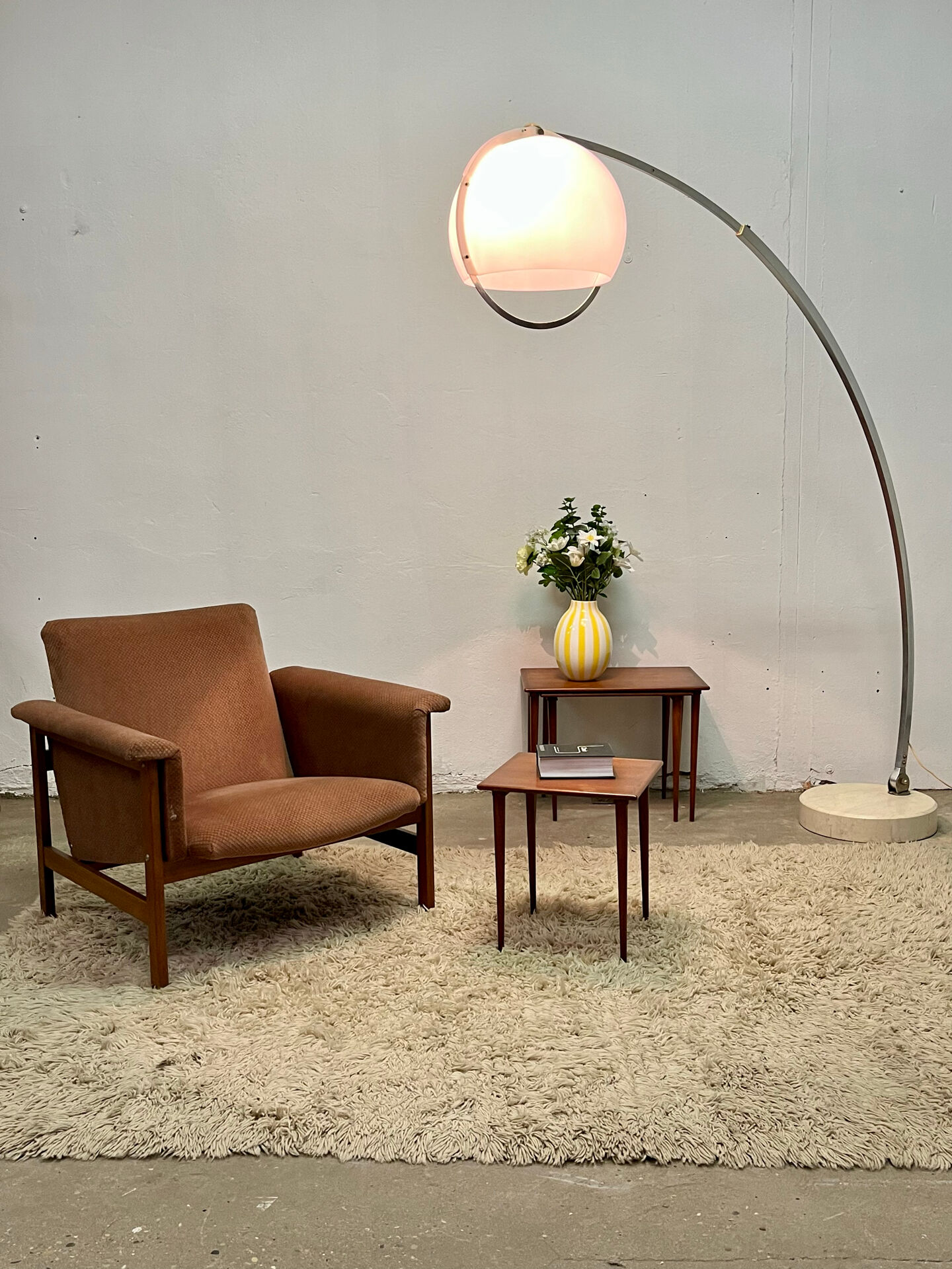 Arc floor lamp Guzzini 1970s