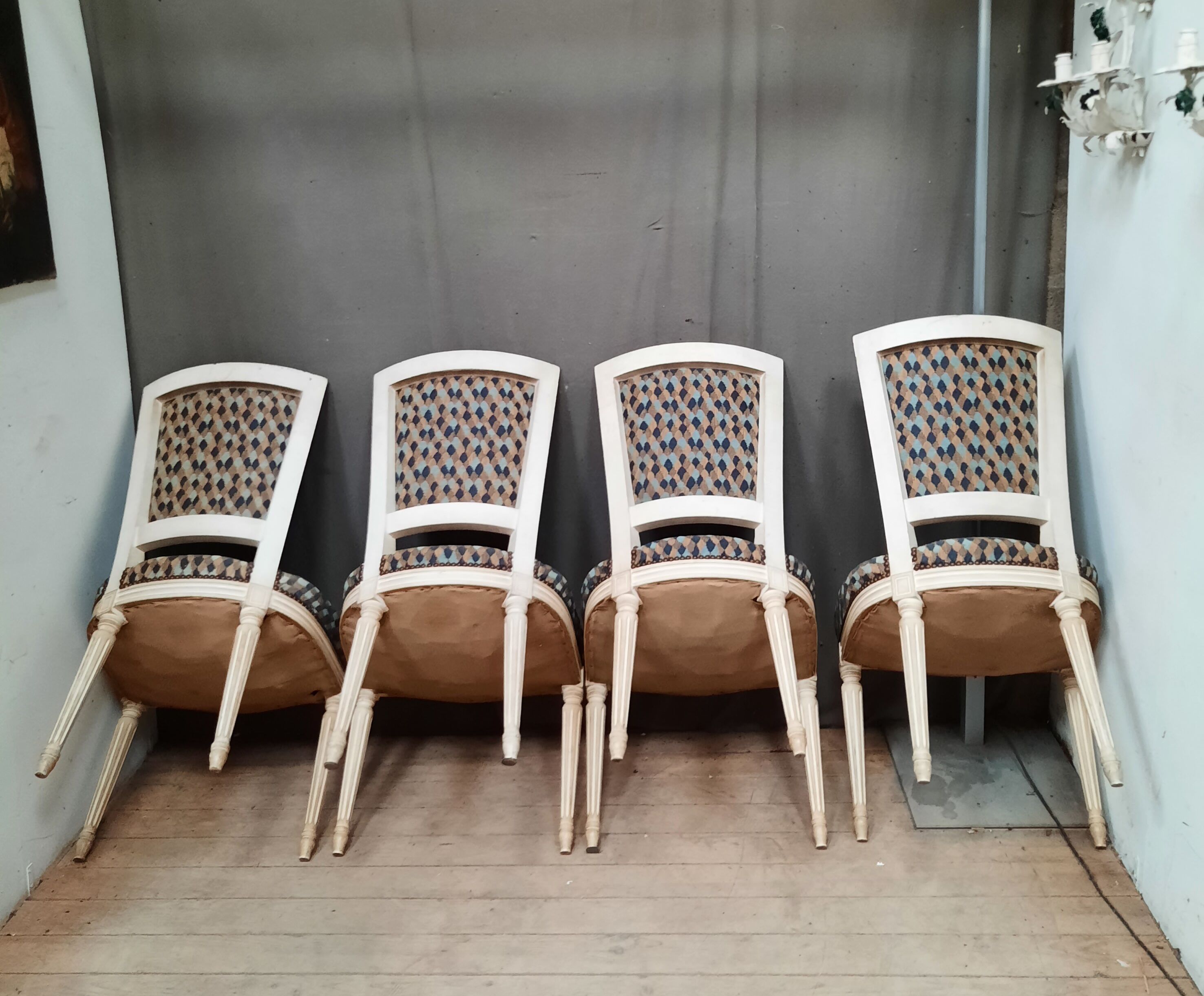 Set of 4 Louis XVI style chairs