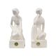 Set serre-livres homme et femme art déco style royal delft 19cm