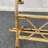 Rattan coat rack