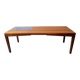 Danish rosewood and blue ceramic tile coffee table, Denmark 1960s