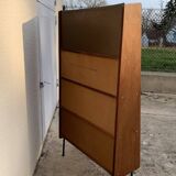 Vintage Alta 1950s glass-fronted bookcase