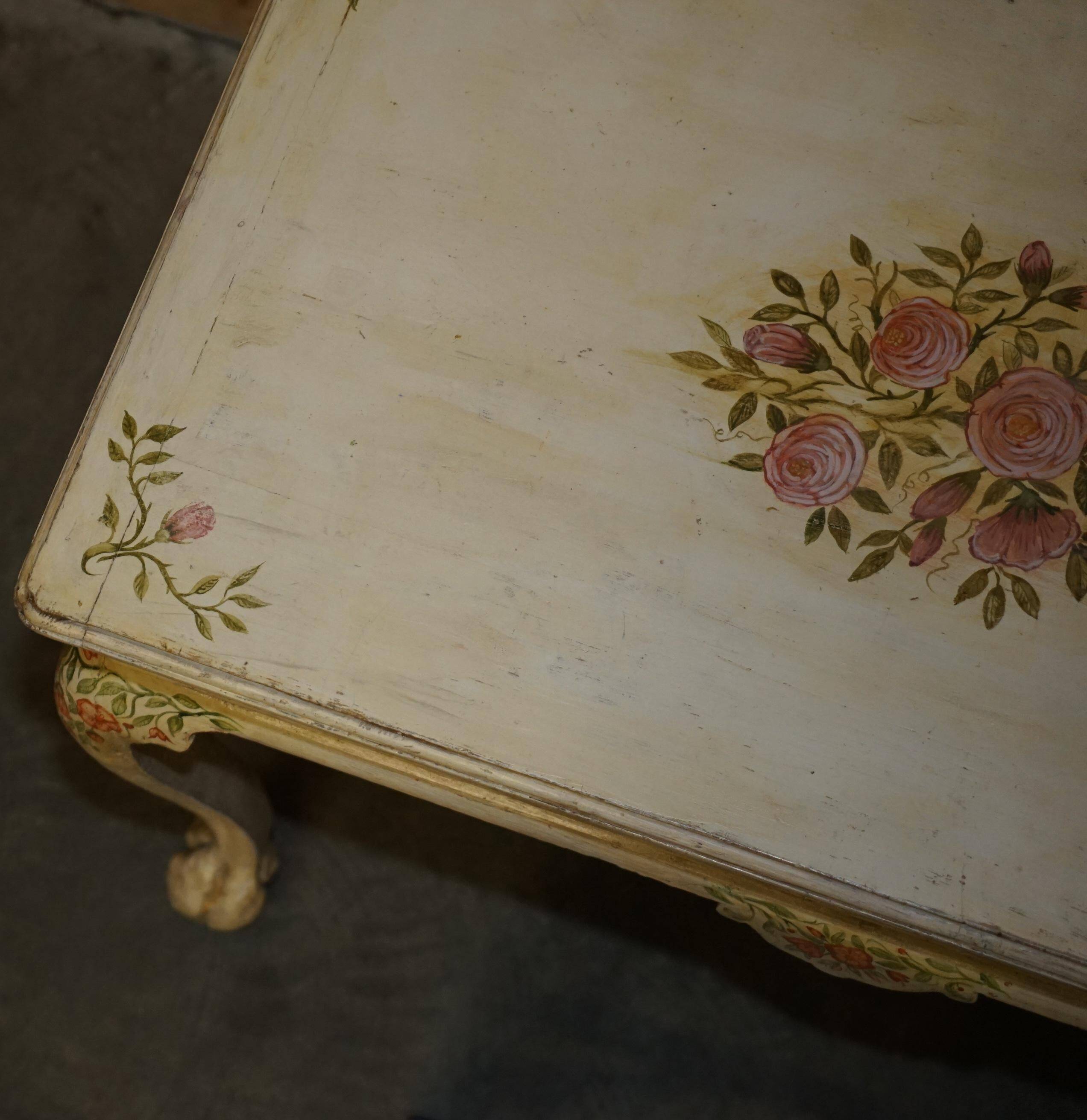 Victorian Georgian style bureau, hand-painted circa 1860.