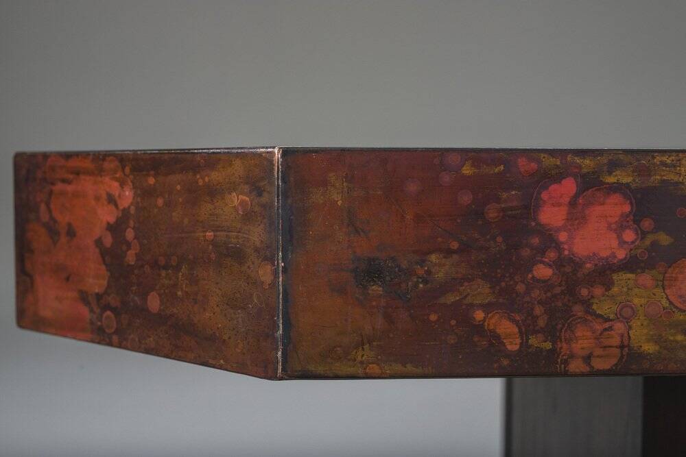Vintage copper coffee table by Bernhard Rohne, 1970s