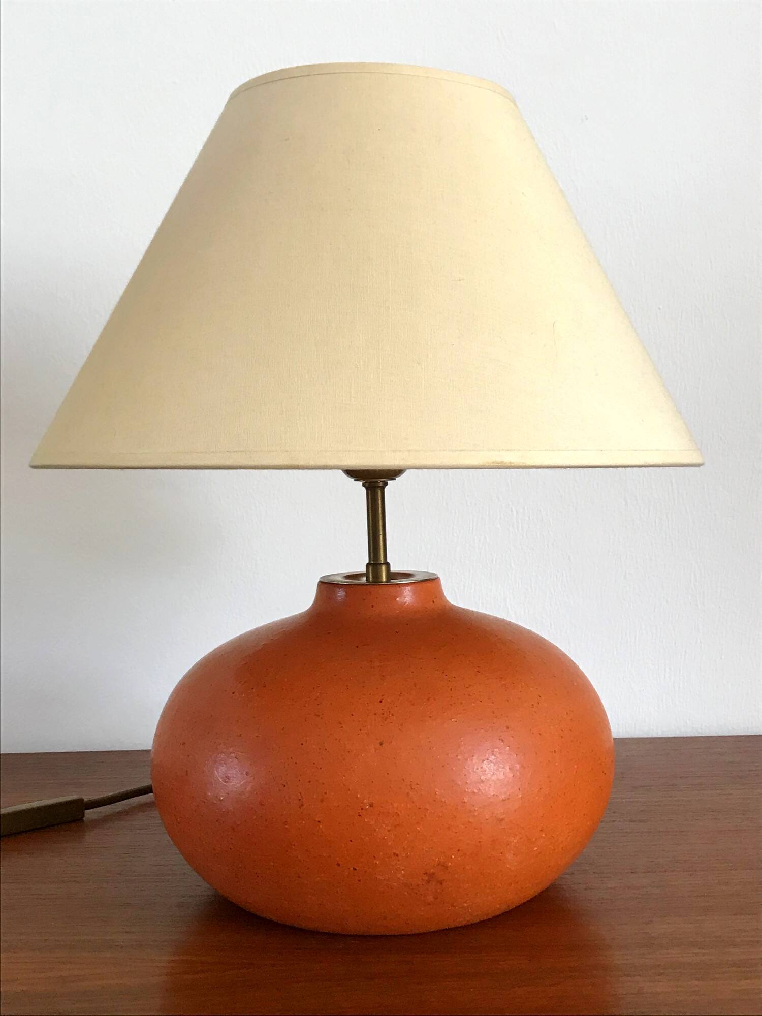 Vintage terracotta lamp 70s
