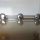 Coat rack in chromed steel 3 hooks 70s