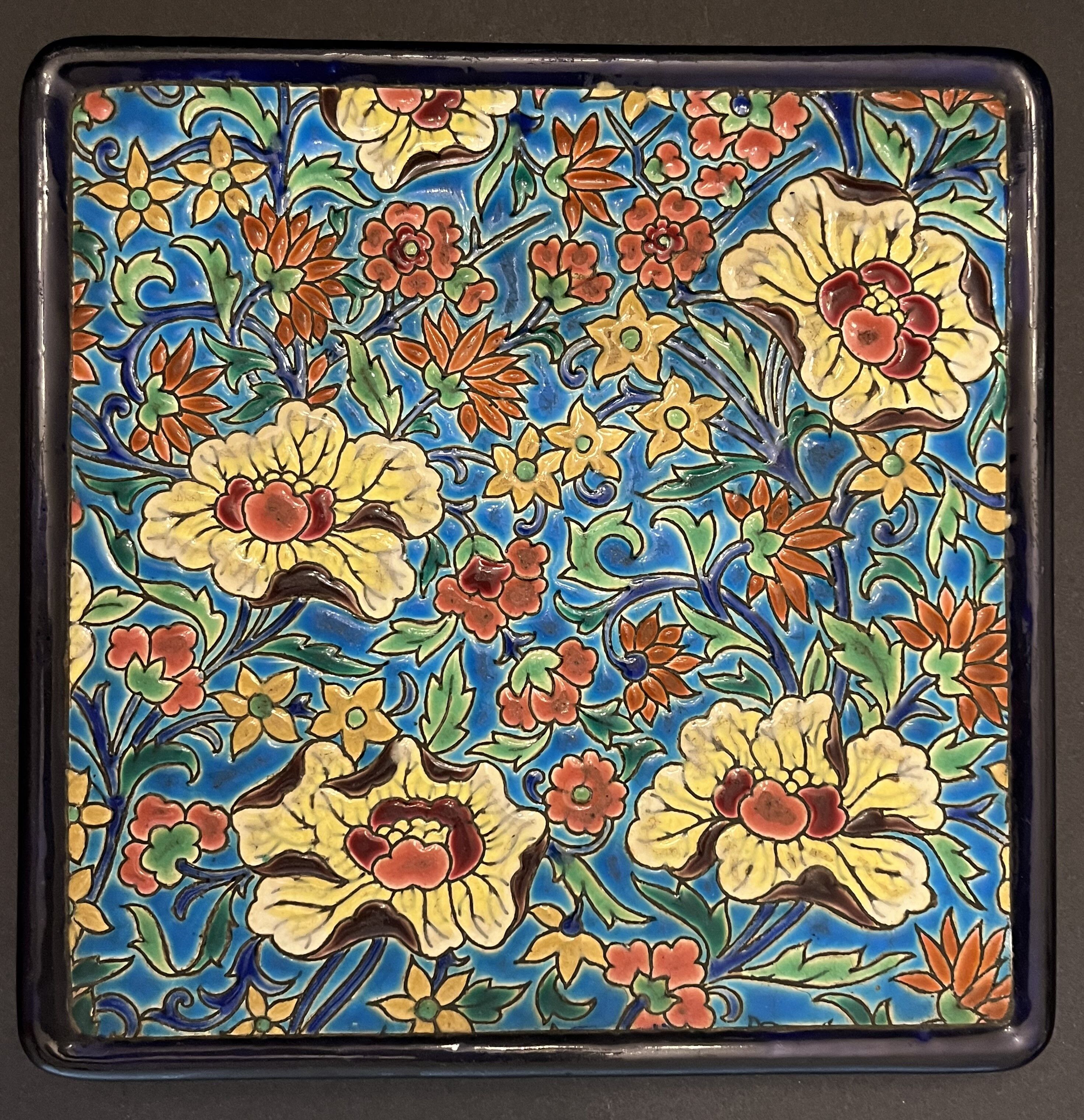 Old longwy enamel underside