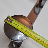 Coat rack in chrome metal art deco style, 2 hooks, 25 cm