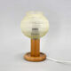 Mid-century Wood & Glass Table Lamp, 1970s