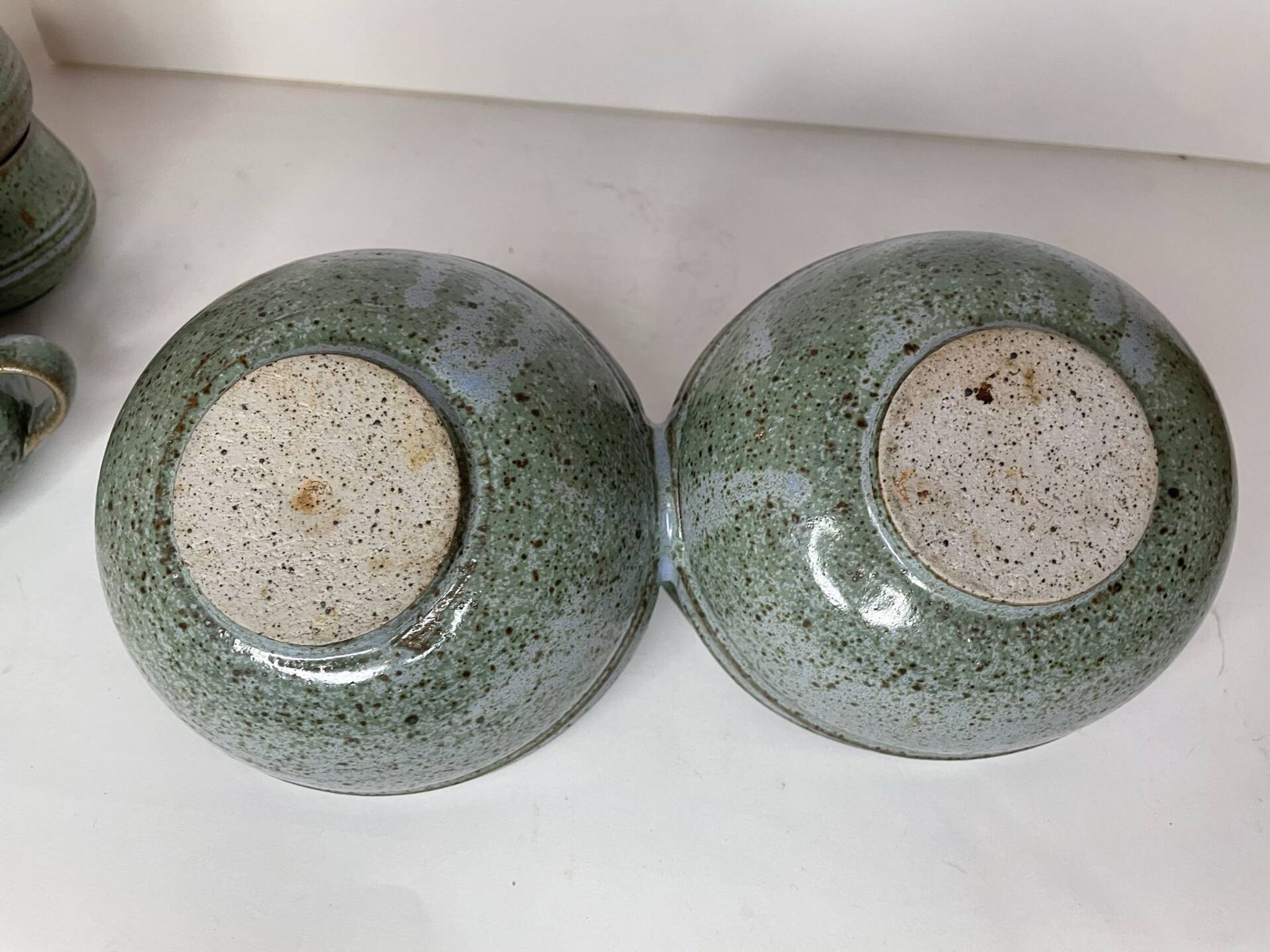 Green ceramic serving dish
