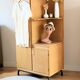Renovated vintage 1950s oak boarding school wardrobe