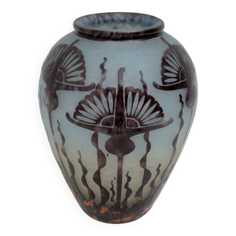 Le Verre Francais Art Nouveau Artistic Glass Vase by Charles Schneider, 20