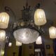 Art déco Muller Frères Luneville signé 7 lampes ,1930s