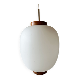 Karlby for Lyfa glass and teak pendant lamp