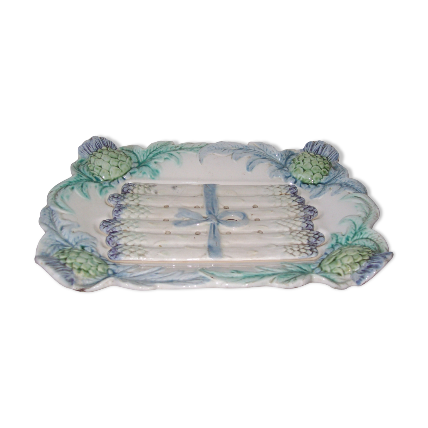 Asparagus dish and its drain