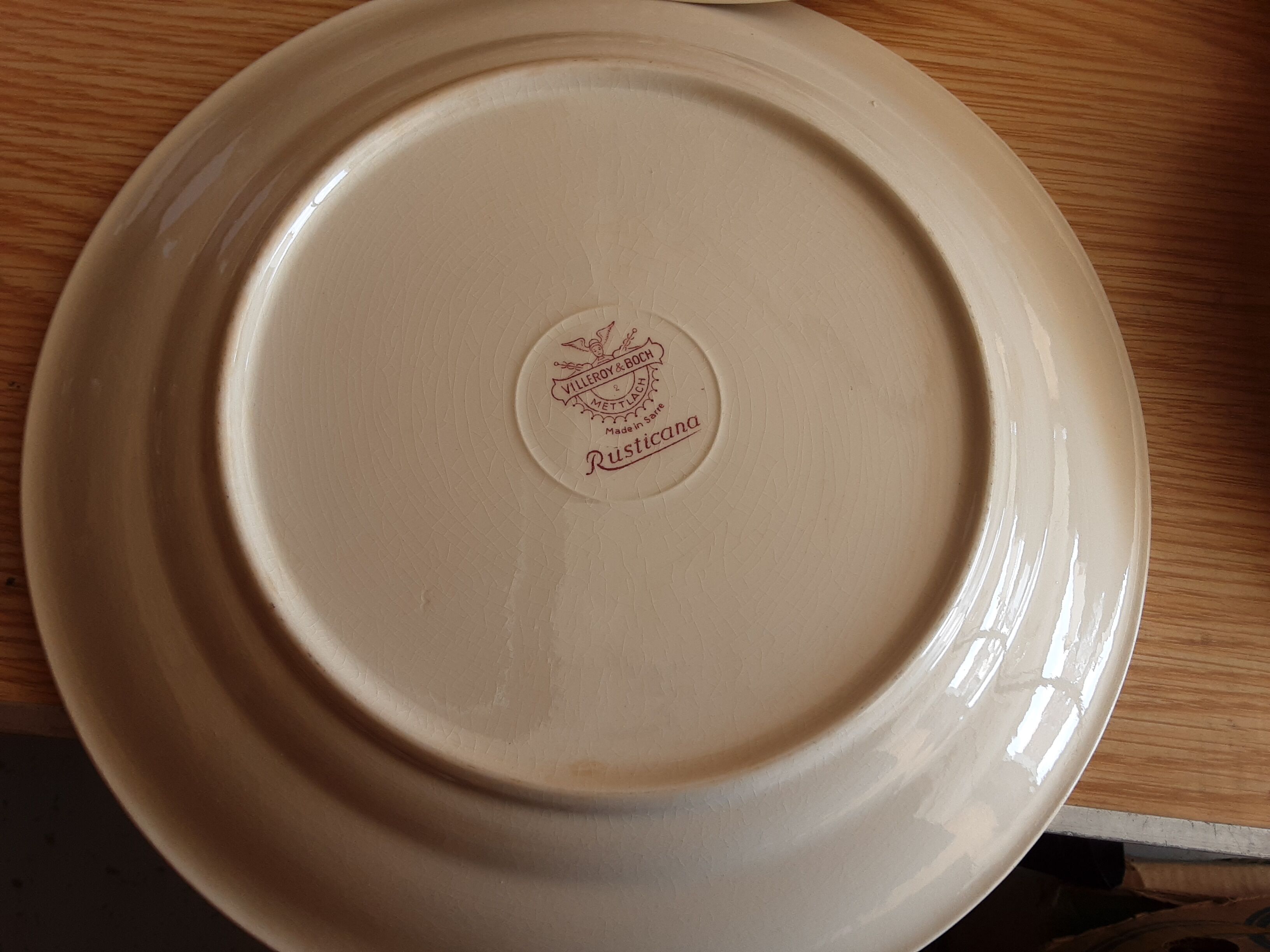 6 flat plates faience villeroy and boch model rusticana