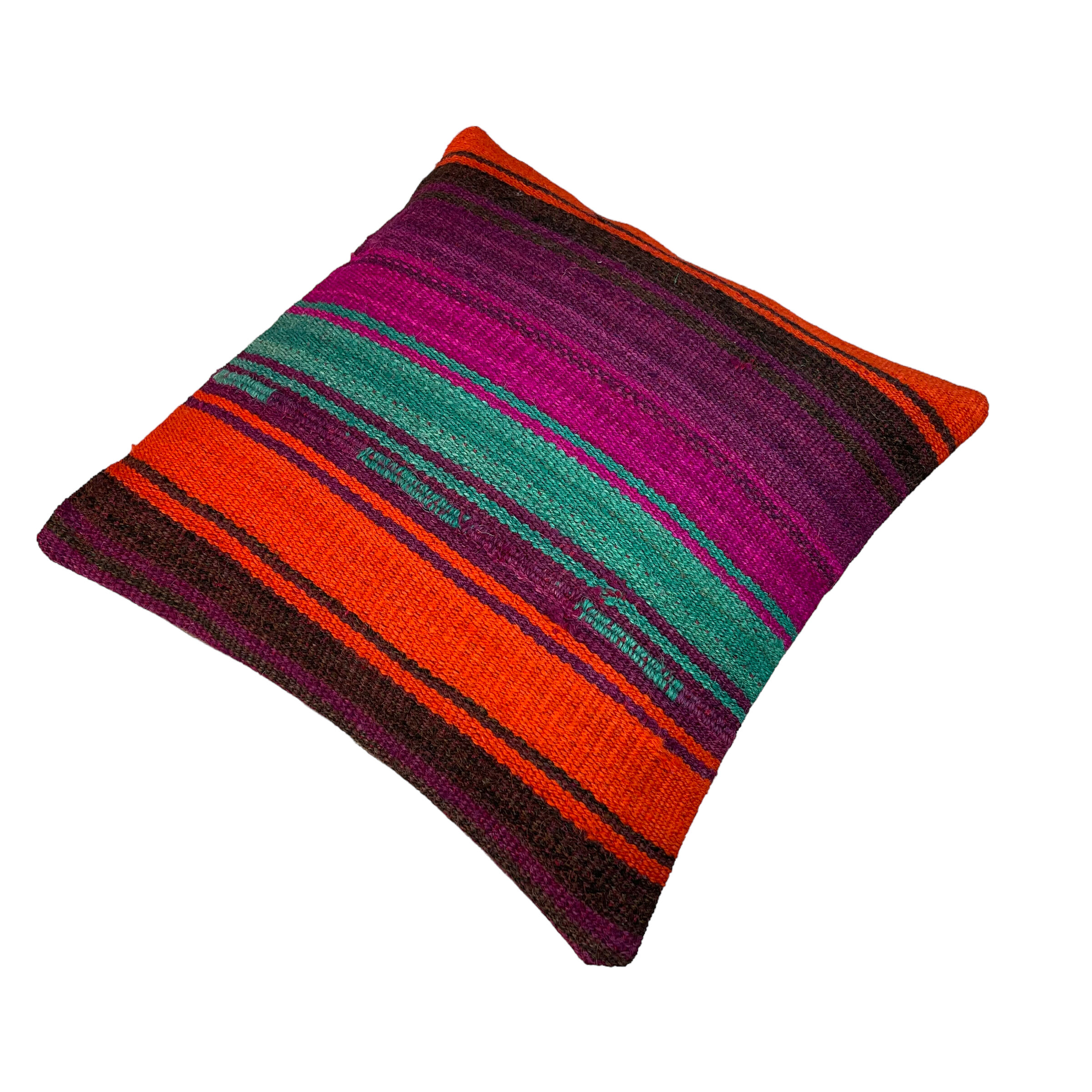 Vintage turkish kilim cushion cover , 40 x 40 cm