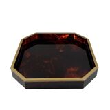 Hollywood regency octagonal tray, Italy 1970s