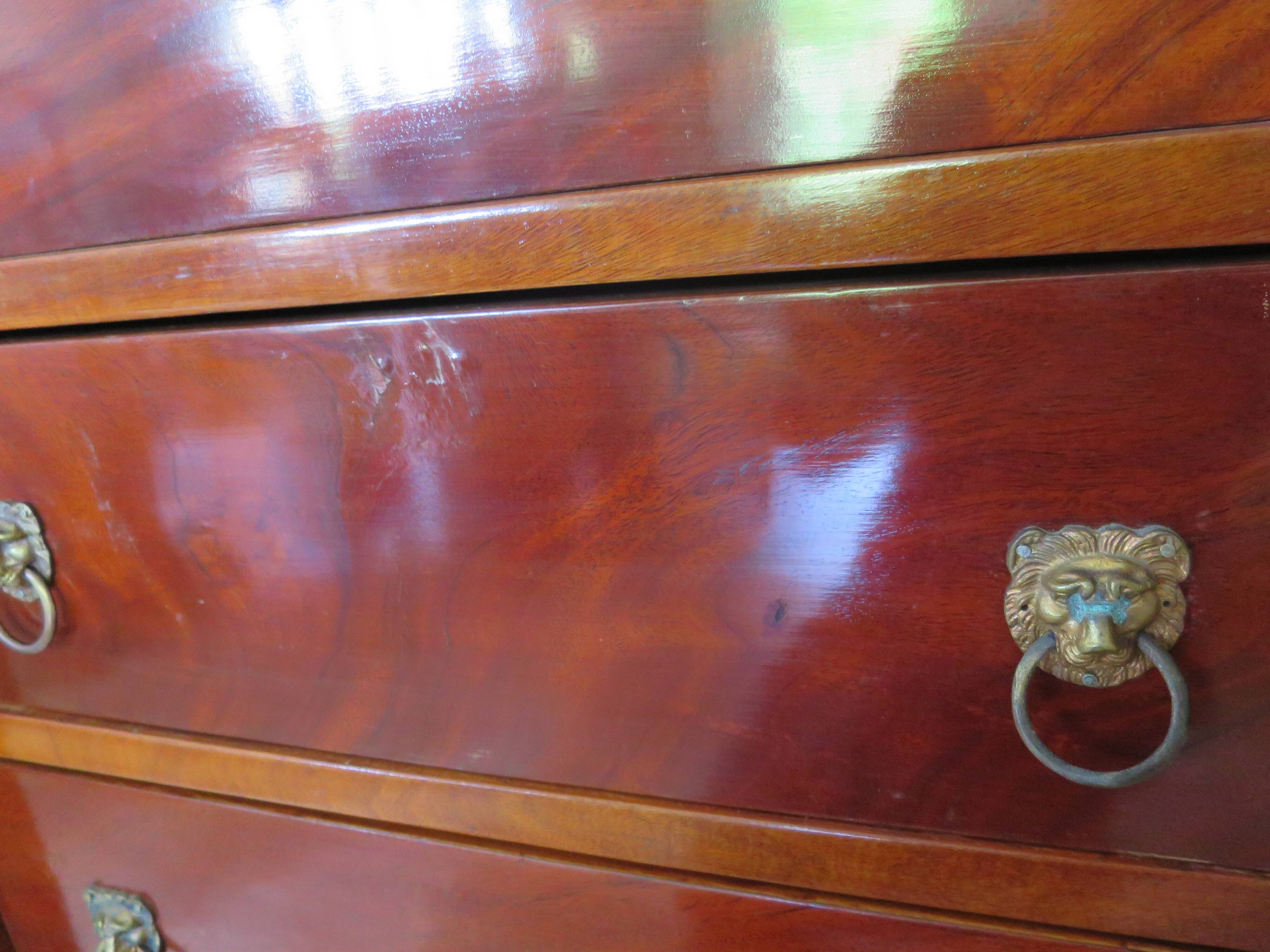 Antique Weekly Planner/Empire Style Commode-Caryatid-Patinated Bronze - 1950