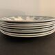 8 flat green and white plates 19th century Terre de Fer