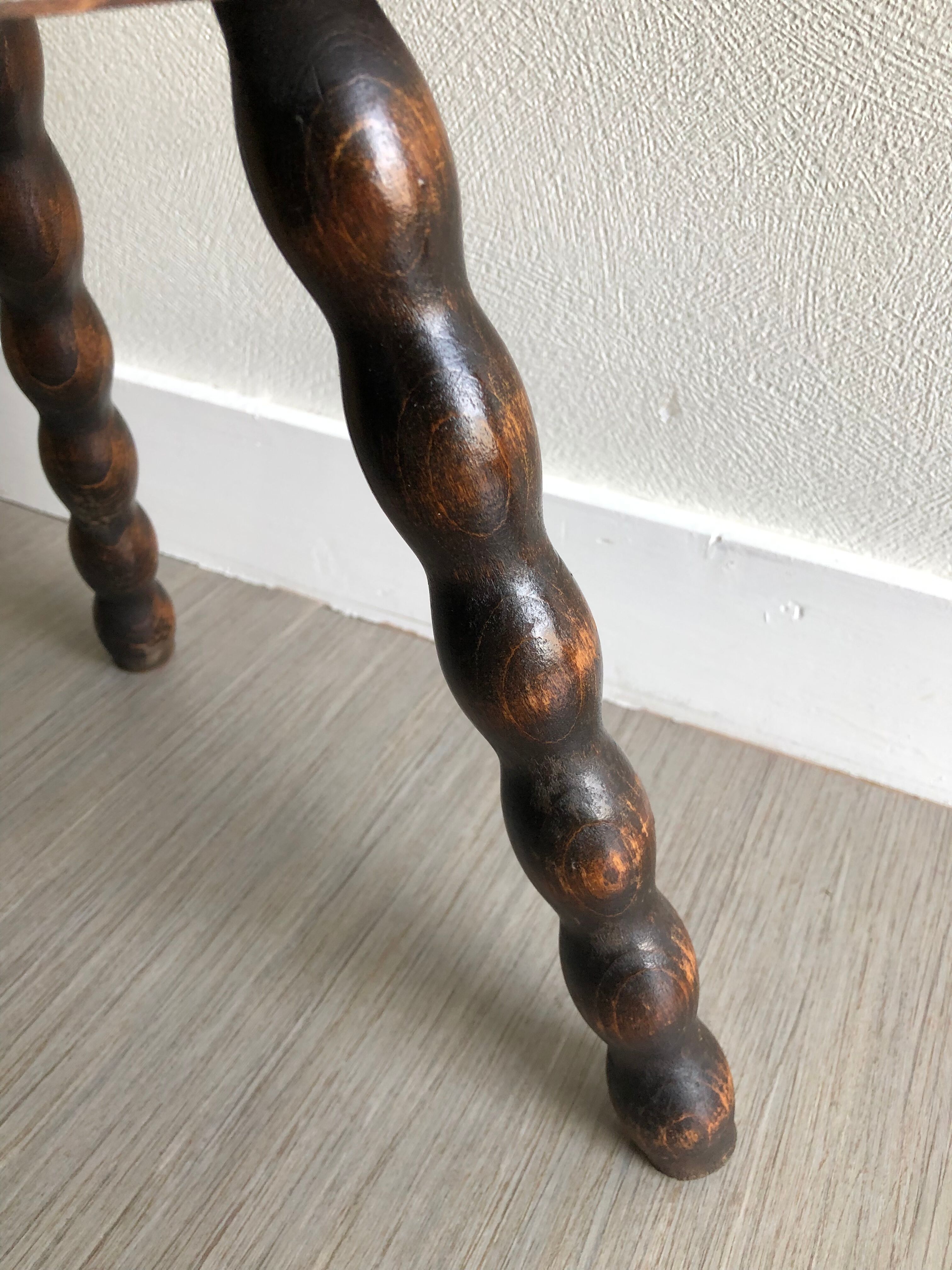 Wood tripod stool