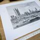 Londres, le parlement, illustration imprimée en 1879.