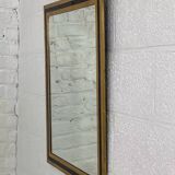 Vintage steel and brass mirror
