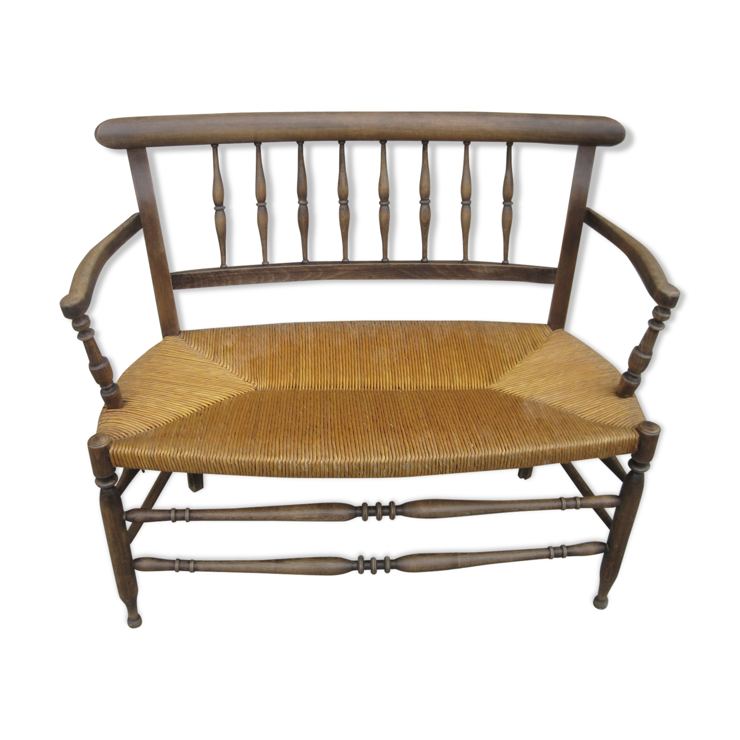 Vintage mulched wood bench