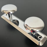 Vintage metal wall coat rack with 2 hooks