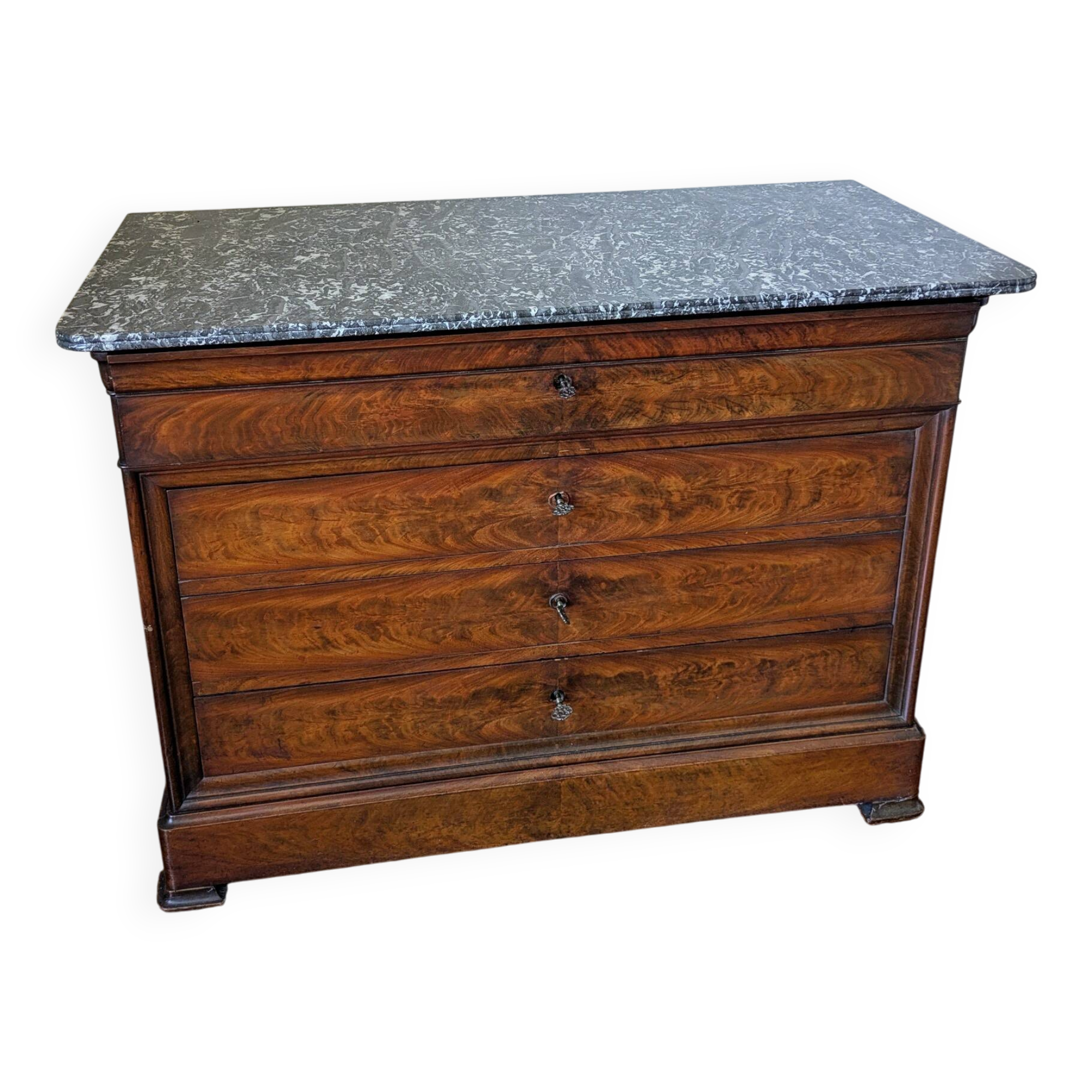 Commode bureau d'époque – Début XXᵉ siècle avec plateau en marbre
