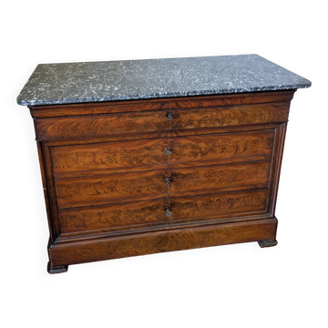 Commode bureau d'époque – Début XXᵉ siècle avec plateau en marbre