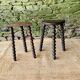 Paire de tabourets vintage