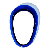 Oval Mirror "Sena Cristal" ultramarine blue, 1975. With labels. Italy.