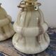 Set of two new electrified art deco wall lamps