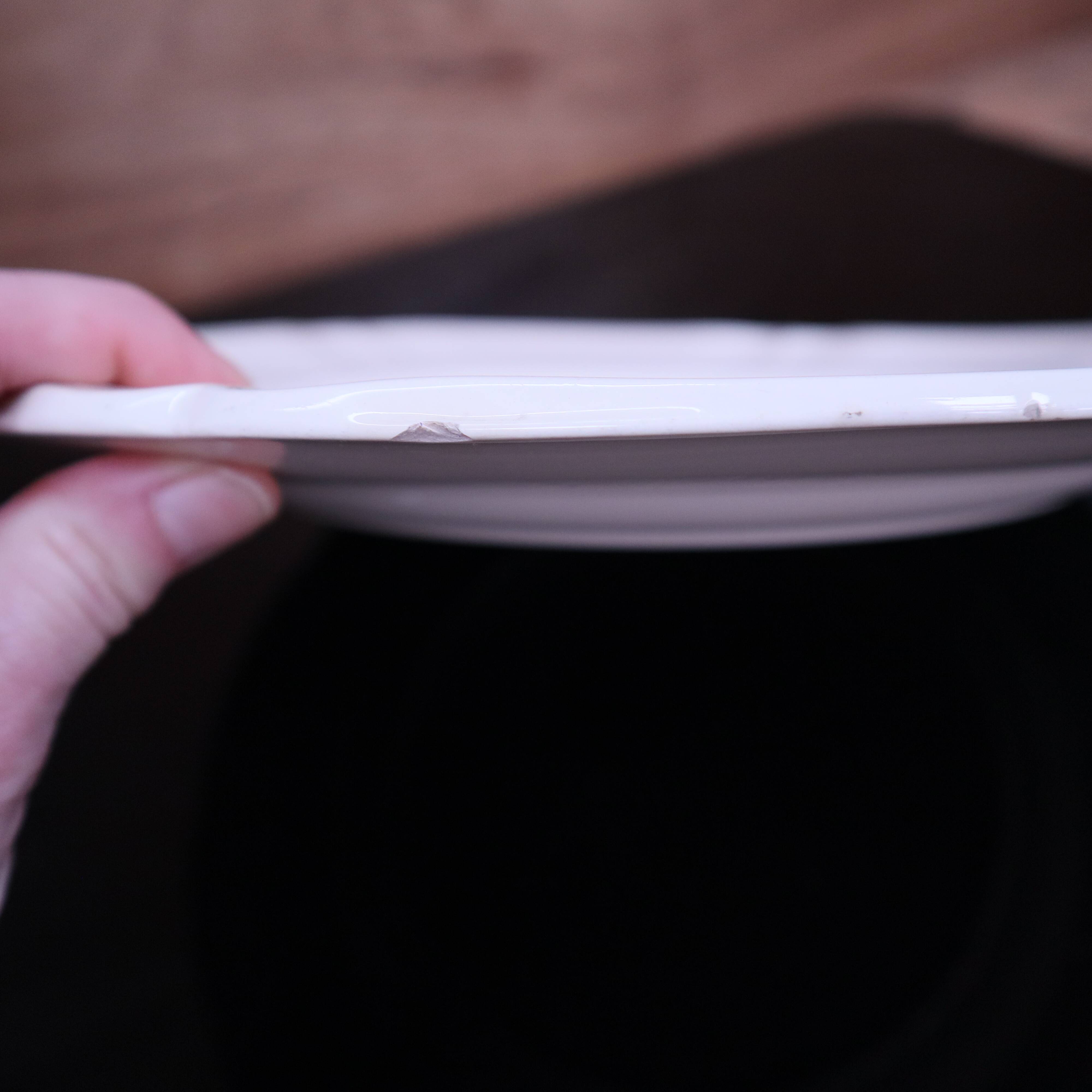 Grand Plat de service Ivoire Sarreguemines 34.5cm