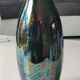 Iridescent japanese vase with floral patterns. stamped japan. high 27.5 cm