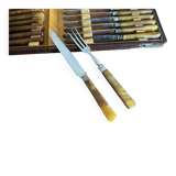 Dessert/cheese cutlery set 17cm Bakelite or horn handles?