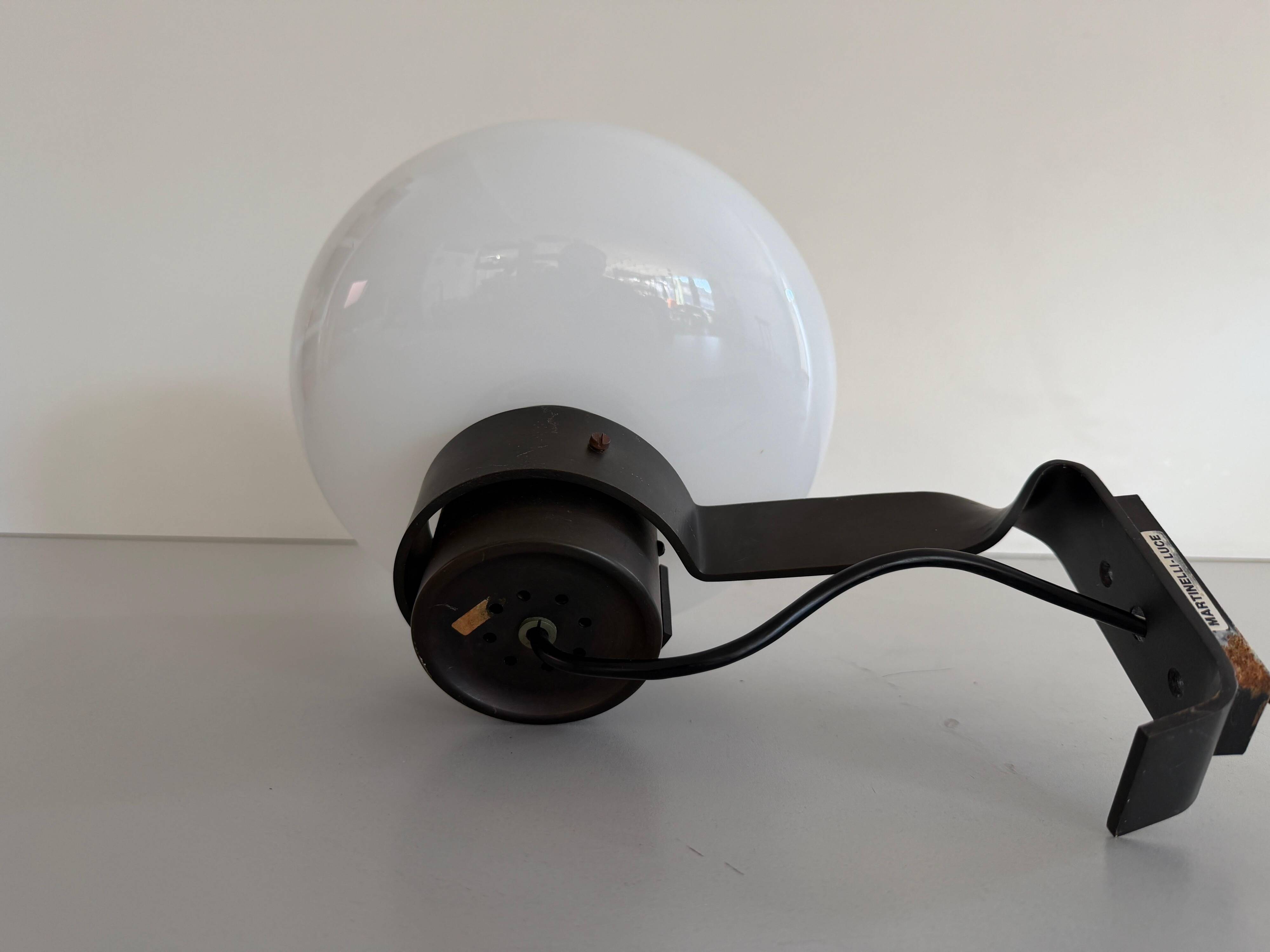 Applique simple par Elio Martinelli pour Martinelli Luce, 1970, Italie