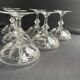 6 guilloché crystal champagne glasses – Art Nouveau