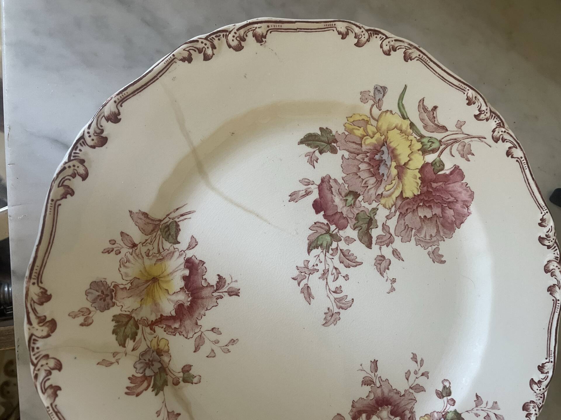 Set of five old flat plates Bisto England Model Anson Sp